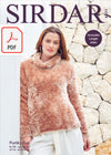 Sirdar 8237 Ladies Sweater in Sirdar Funky Fur (PDF) Knit in a Box