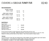 Sirdar 8240 Cushions in Sirdar Funky Fur (PDF) Knit in a Box