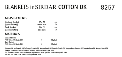 Sirdar 8257 Crochet Blanket in Sirdar Cotton DK (PDF) Knit in a Box