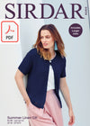 Sirdar 8260 Ladies Cardigan in Sirdar Summer Linen DK (PDF) Knit in a Box 
