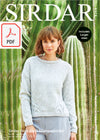 Sirdar 8268 Ladies Sweater in Sirdar No.1 Aran Stonewashed (PDF) Knit in a Box 