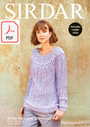 Sirdar 8274 Ladies Sweater in Sirdar No.1 Aran Stonewashed (PDF) Knit in a Box
