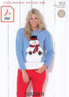 Sirdar 9723 Snowman Sweater in Country Style DK (PDF) Knit in a Box