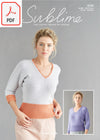 Sirdar Sublime 6130 Ladies Tops in Sublime Isabella DK (PDF) Knit in a Box 